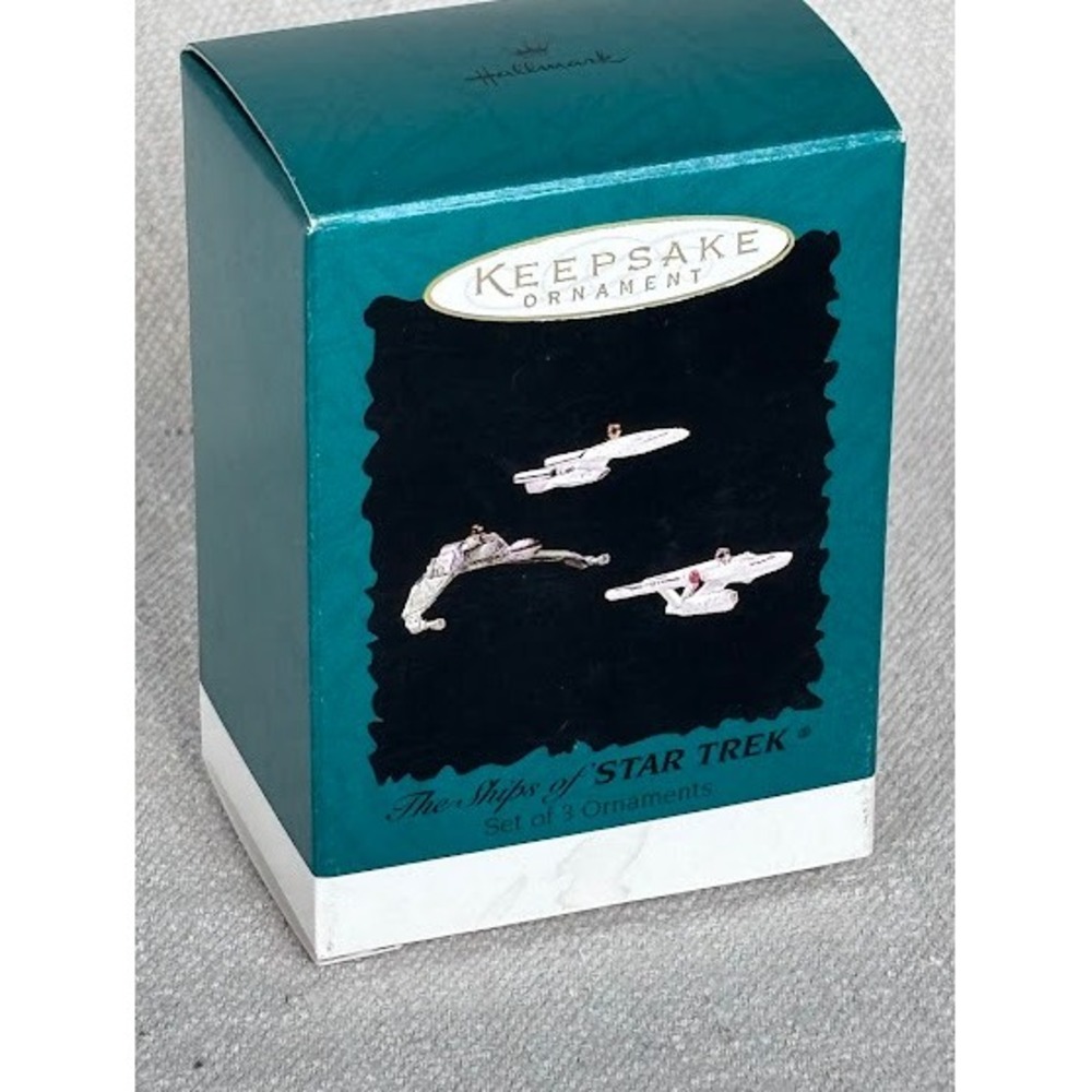 Hallmark Keepsake Ornament The Ships of Star Trek Set of 3 Dated 1995